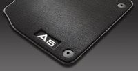 2010 Audi A5 Textile Mats - Front Black/Silver