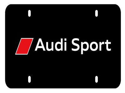 2014 Audi SQ5 Vanity Plate, Polycarbonate Audi Sport ZAW-072-850-B
